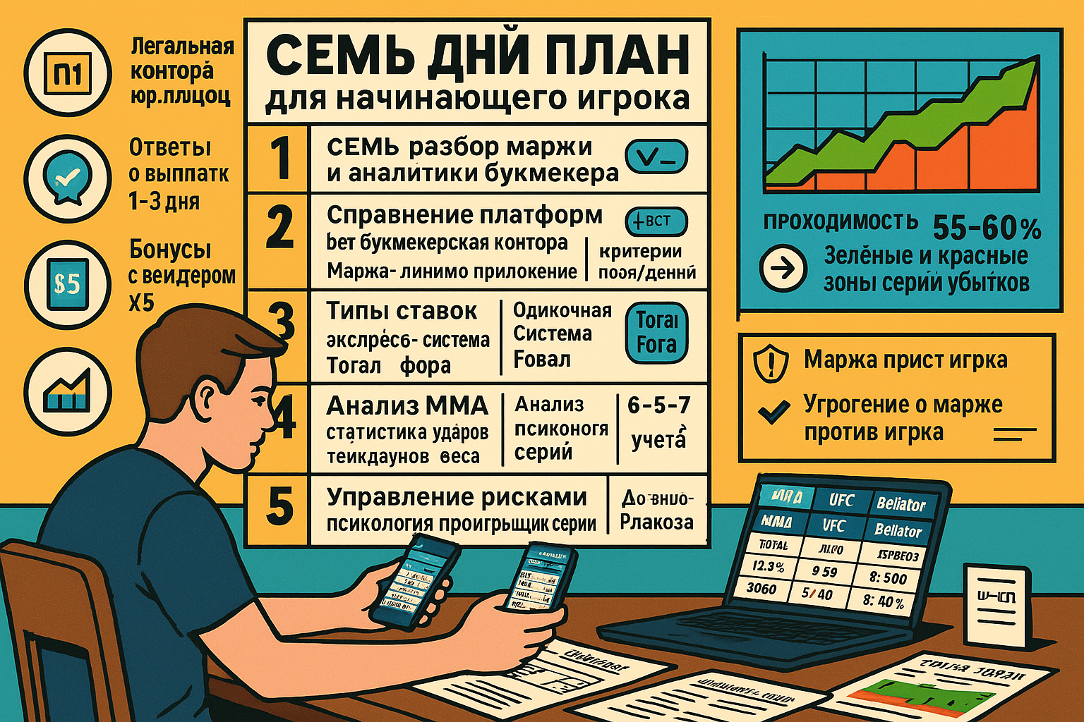Ставки букмекерская контора - план на первую неделю